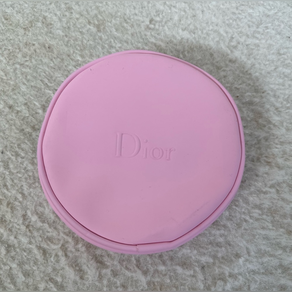 Dior Round Pink Cosmetic Makeup Travel Case